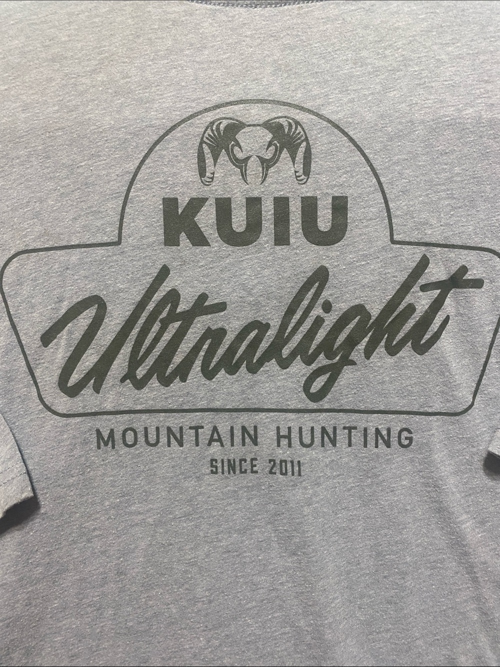 KUIU Short Sleeve Crew Tee in Grey Size XXXL 3XL